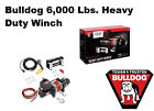 500423 Dc6000 Bulldog 12v Dc Electric Heavy Duty Winch 6000 Lbs Line Pull W Rope