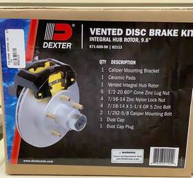 K71-g00-98 Dexter Boat Trailer Disc Brake Kit