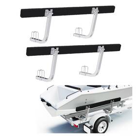 Lyom-085-z1 Ecotric Adjustable Boat Trailer Bunk Board Guideon Rails 61 Inch Galvanized Steel 2pcs