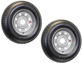75d14 Ecustomrim 191215003853 2-pack Trailer Tire Silver Spoke Wheel Rims St205/75d14 Lrc 5 Lug/4.5 Inch 14x5.5
