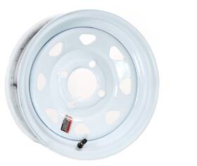 Ecustomrim 191215032495 2-pack Trailer Wheel White Rims 13 X 4.5 Spoke Style 4 Lug On Inch