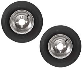 480-8 Ecustomrim 53939x2 2-pack Trailer Tires On Galvanized Wheel Rims 4.80-8 4.80 X 8 Load C 4 Lug
