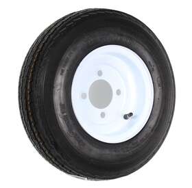 Amw30040 Ecustomrim Trailer Tire On Rim 480-8 4.80-8 8 6 Bias Ply Lrc 4 Hole Lug White Wheel