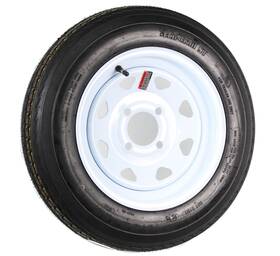 Amw30620 Ecustomrim Trailer Tire On Rim 480-12 4.80-12 Lrc 4 Lug White Spoke Wheel
