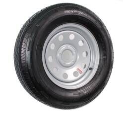 Amw32401 Ecustomrim Trailer Tire On Rim St205/75r15 205/75 15 Lrc 5 Bolt Hole Modular Wheel Silver