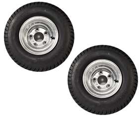 Ecustomrim Amw3h320x2 2-pack Trailer Tire On Rim 215/60-8 18.5x8.5-8 8 Inch Lrc 5 Bolt Galvanized Wheel