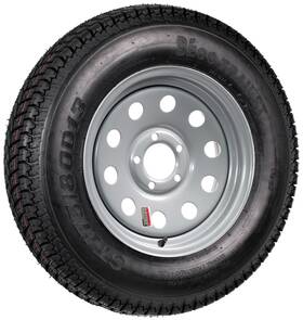 Tr00013 Ecustomrim Trailer Tire On Rim St175/80d13 175/80d 13 B78-13 Lrc 5 Lug Wheel Silver Modular