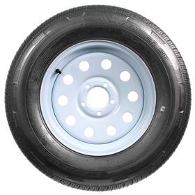 Tr00079 Ecustomrim Radial Trailer Tire On Rim St205/75r15 205/75-15 15 5 Lug Wheel White Modular