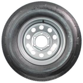 Tr00093 Ecustomrim Radial Trailer Tire On Rim St225/75r15 225/75-15 15 D 6 Lug Wheel Silver Modular