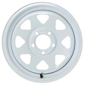 Tr00127 Ecustomrim Trailer Rim Wheel 14 Inch 14x6 5 Lug Hole Bolt Steel Highway White Spoke