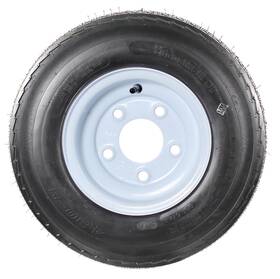 Tr1001 Ecustomrim Trailer Tire On Rim 4.80-8 480-8 4.80 X 8 Inch Lrb 5 Lug Hole Bolt Wheel White