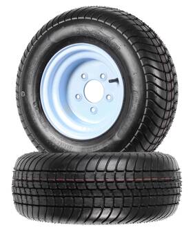 Tr1006-2 Ecustomrim 2-pack Trailer Tire On Rims 20.5 X 8 10 205/65-10 20.5x8.0-10 5lug White Wheel