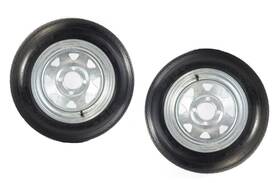 Tr20008 Ecustomrim Two Equipment Utility Trailer Tires On Rims 4.80x12 12 Inch Lrb 4 Lug Gs Wheel
