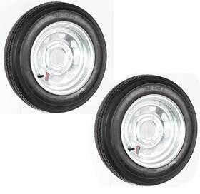 Tr20009 Ecustomrim 2-pk Trailer Tire On Rim 4.80-12 480-12 4.80x12 12 Lrb 5 Lug Galvanized Wheel