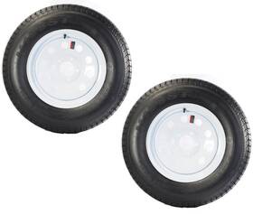 Tr20030 Ecustomrim 2-pk Trailer Tire Rim St205/75d15 F78-15 205/75-15 Lrc 5 Lug White Modular Wheel