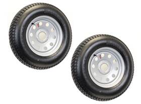 Tr20031 Ecustomrim 2-pk Trailer Tire Rim St205/75d15 F78-15 205/75-15 Lrc 5 Lug Silver Modular