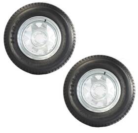 Tr20032 Ecustomrim 2-pk Trailer Tire Rim St205/75d15 F78-15 205/75-15 5 Lug Galvanized Spoke Wheel