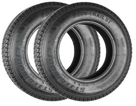 Tr20111 Ecustomrim Two Eco Trail St175/80d13 Trailer Tires Bias Ply Load Range C 1360# 175/80 D 13