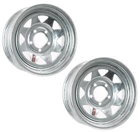 Tr20130 Ecustomrim Two Boat Trailer Rims Wheels 14 Inch 14x6 5 Lug Hole Bolt Galvanized Spoke Design