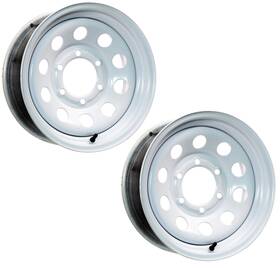 Tr20153 Ecustomrim 2-pack Trailer Rim Wheel 15x6 6-5.5 White Modular 2830 Lb. 4.27 Center Bore