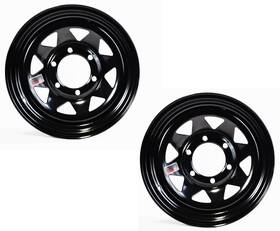 Tr20155 Ecustomrim 2-pack Trailer Rim Wheel 15x6 6-5.5 Black Spoke 2830 Lb. 4.27 Center Bore