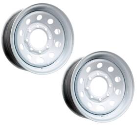 Tr20166 Ecustomrim Two Heavy Duty Equipment Trailer Rims Wheels 16 Inch 16x6 8h White Modular Design