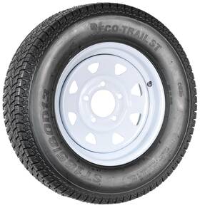 Tr300001 Ecustomrim Trailer Tire Rim St185/80d13 185/80d-13 13 St White Spoke Wheel Boat Rv Spare