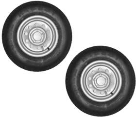 Tr300023 Ecustomrim 2-pk Trailer Tire Rim St185/80d13 185/80d-13 13 Silver Modular Wheel Boat Rv