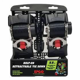Br255s Epco Gator Tuff 2 Inch X 5-1/2ft Bolt-on Retractable Tie Down Stainless Steel Pair