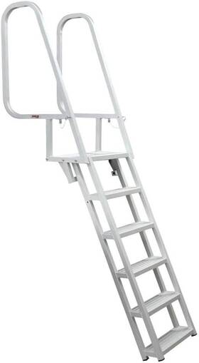 3005.3919 Extreme Max Deluxe Flip-up Dock Ladder With Welded Step Assembly 6-step