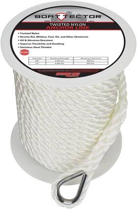 3006-23 Extreme Max Boattector Premium Twisted Nylon 1/2-inch X 100-feet White