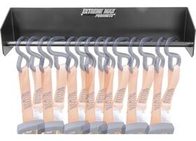 5001.6758 Extreme Max 17 Inch Wall-mount Aluminum Ratchet Strap Tie-down Hanger Blk