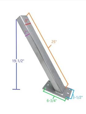 250-021791-10 Ez Loader Boat Trailer 3 Inch X 2 Winch Post Stand Galvanized 25002179110 Fits
