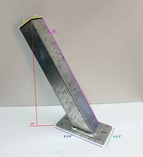 250-022283-10 Ez Loader Boat Trailer Tongue Winch Stand Base Welded Galvanized