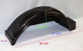 Ez Loader 250-023715-12 Boat Trailer Tandem Composite Fender Black 1 Step Light Cutout Rf / Lr