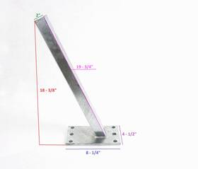 250-023910-10 Ez Loader Boat Trailer 1-1/2 Inch Sq Welded Winch Stand Post 20 Height Galvanized