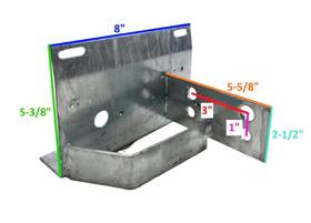 250-024945-10 Ez Loader Boat Trailer Left Taillight Mounting Plate 5 Inch Frame