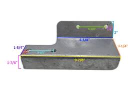 250-025079-10 Ez Loader Galvanized Trailer Fender Mount Step Bracket Pwc Jon Boats