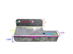 250-025080-10 Ez Loader Galvanized Trailer Fender Mount Step Bracket Pwc Jon Boats 12 Inch Tires