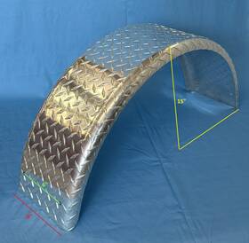 250-027572-01 Ez Loader Boat Trailer Diamond Plate Fender Aluminum 14 Inch Wheel