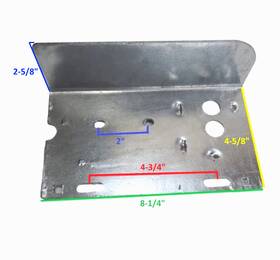 250-028365-10 Ez Loader Boat Trailer Left Taillight Mounting Bracket Galvanized