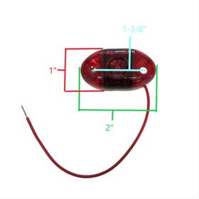 250-032129-11 Ez Loader Boat Trailer Red Clearance Marker Light