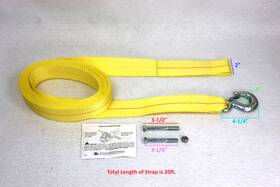 250-032389 Ez Loader Boat Trailer Fulton Hand Winch Strap 2 Inch Wide With Hook