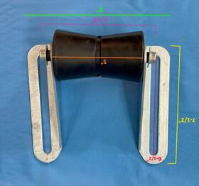 300-015453 Ez Loader Boat Trailer 5 Inch Keel Adjustable Roller Galvanized Bracket
