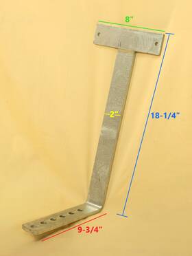 Ez Loader 300-027523-10 Boat Trailer Galvanized Load Guides T-style 18 Inch Light Duty Bunk