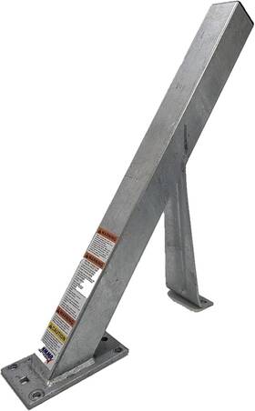 250-021780-10 Ez Loader Boat Trailer 3x3 Winch Post With Support Brace Silver