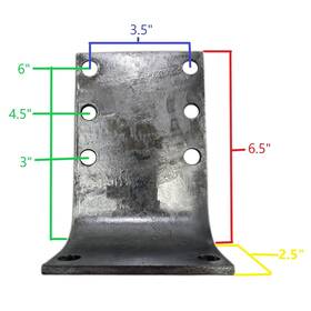 250-014428-10 Ez Loader Boat Trailers 6.5 Inch L Style Bunk / Roller Bracket