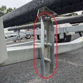 250-014848-10 Ez Loader Boat Trailers Trailer 12 Inch Adjustable Upright Channel Bunk Support Bracket