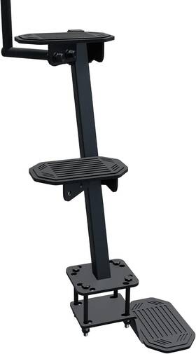 Bts-3s-us Fanthorn Heavy Duty Boat Trailer Steps Non-slip Long Handrail Adjustable 500lbs Capacity