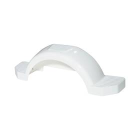 008573 Fulton Trailer Fender White Plastic Single Axle Triple Step Set